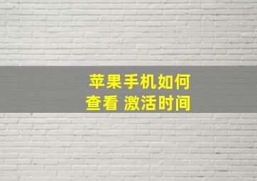 苹果手机如何查看 激活时间